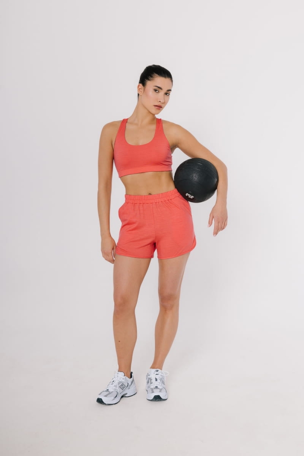 Top sportowy Rio wełniany, peach pink