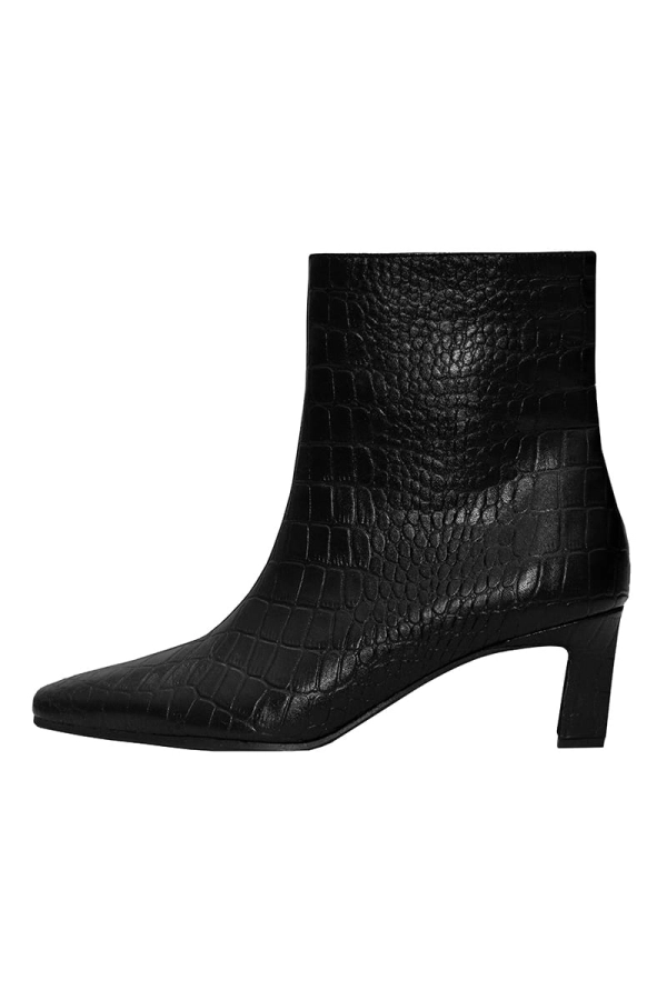 Botki skórzane Realm, czarne
