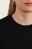 T-shirt oversize Breeze bawełna z algami, czarny