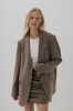 Marynarka wełniana oversize Main, taupe