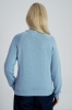Sweter Nola, O-neck wełniano-bawełniany, niebieski