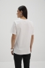 Kremowy T-shirt Muse – widok tył, prosty krój