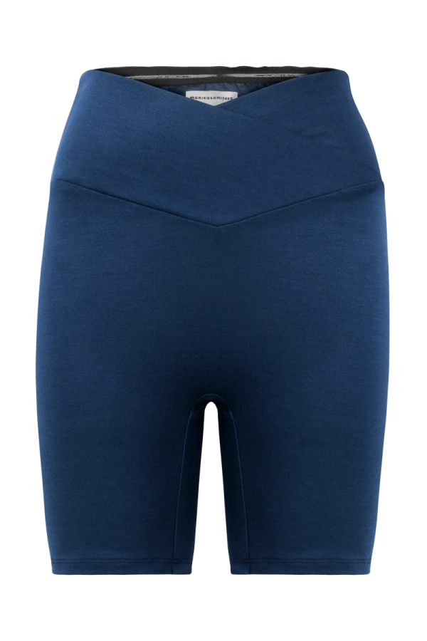 Kolarki sportowe Core V-waist, wełna merino - granatowe