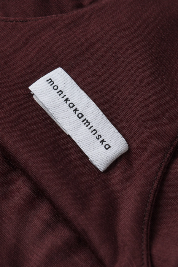 Stanik Pulse Bra, wełna merino, brązowy