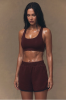 Stanik Pulse Bra, wełna merino, brązowy