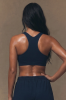 Stanik Pulse Bra, wełna merino, granatowy