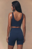 Kolarki sportowe Core V-waist, wełna merino - granatowe