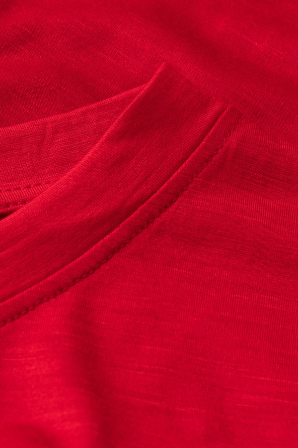T-shirt Shape, wełna merino, czerwony